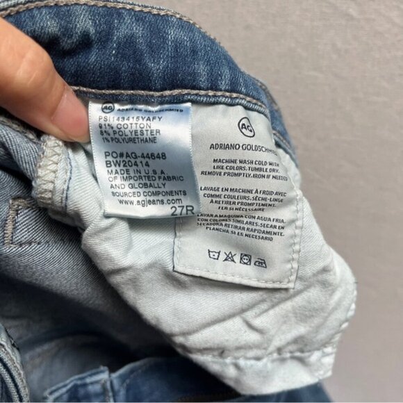 AG-ED Denim Adriano Goldschmied the prima cigarette leg jeans Sz 27R - Picture 8 of 12